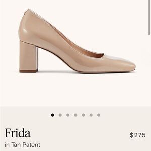 Inez Frida Women's Tan Patent Block Heels